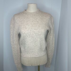 All Saints Women's Cream Crew Neck Sweater